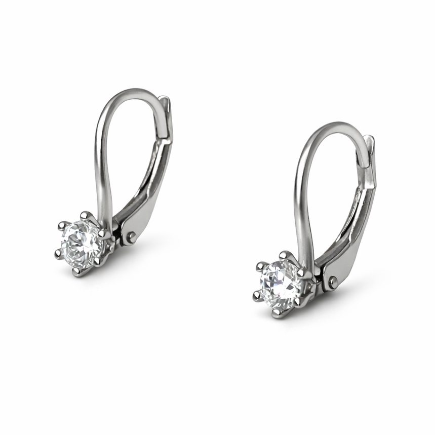 Детски обеци от бяло злато ViKI.