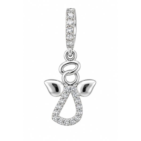 Ангел от бяло злато Pure Angel с циркони и ореол