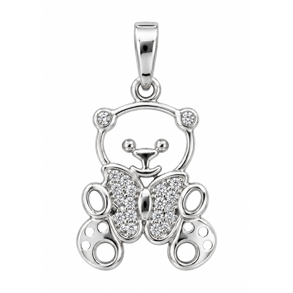 Златна висулка Мече Golden Teddy – бяло злато