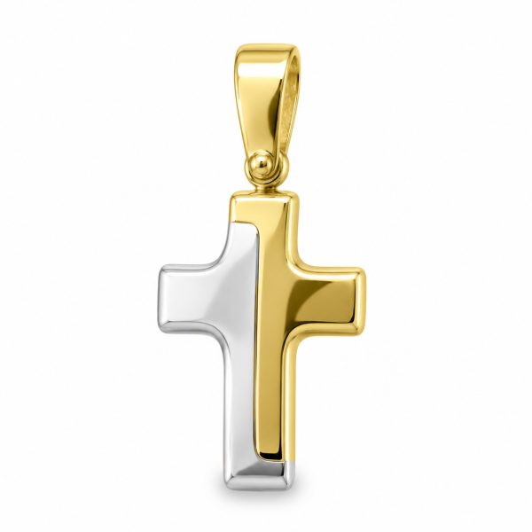 Кръст жълто и бяло злато Cross of Harmony