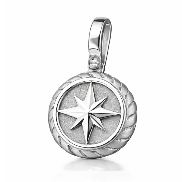 Мъжка висулка с титан и бяло злато NORDIC STAR
