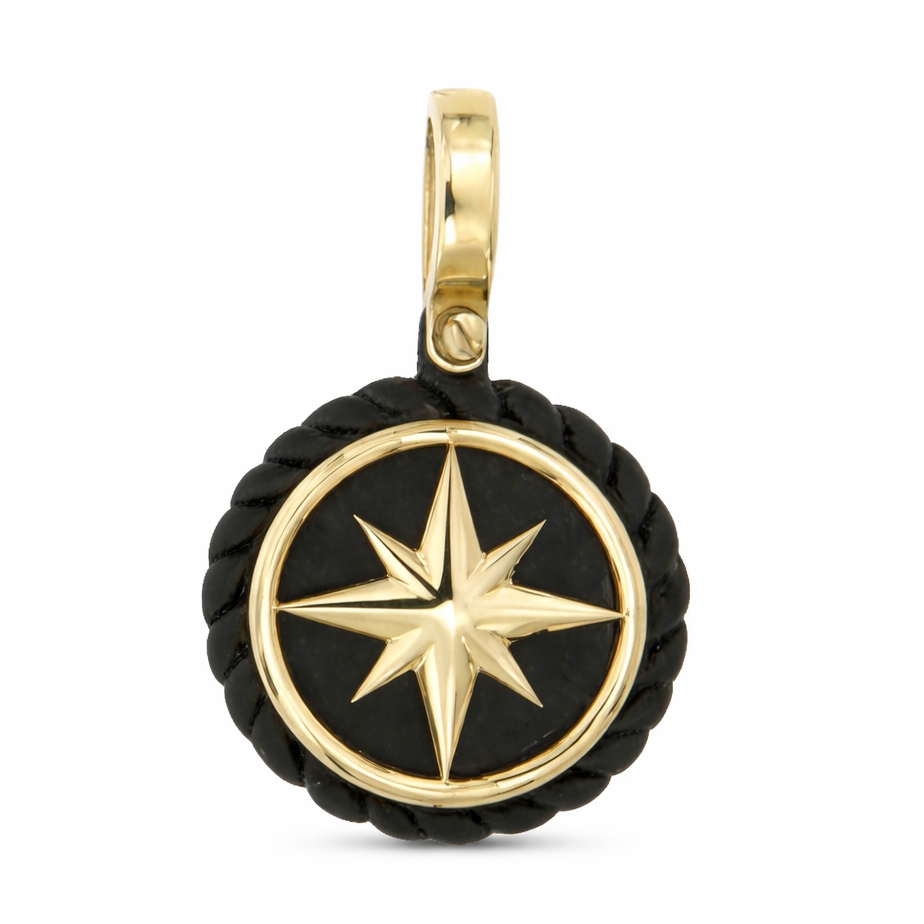 Мъжка висулка с титан и жълто злато NORDIC STAR