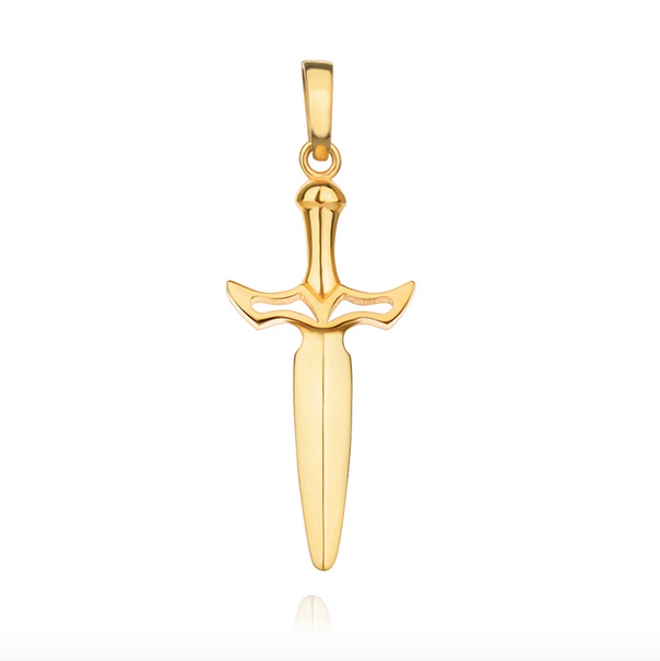 Мъжка златна висулка меч