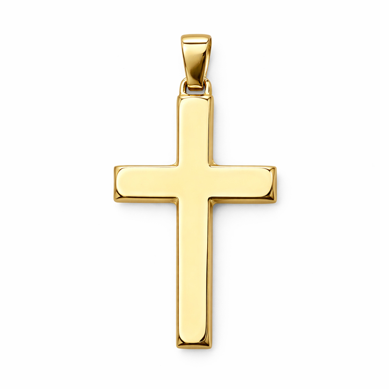 Златен кръст от жълто злато Classic Faith