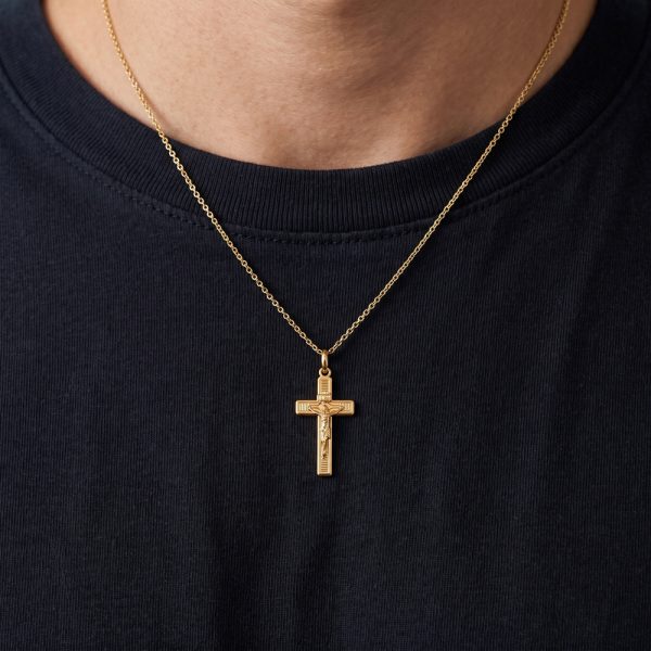 Златен православен кръст DIVINE FAITH