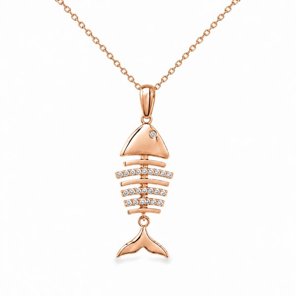 Златно колие FISHBONE ÉLITE от розово злато