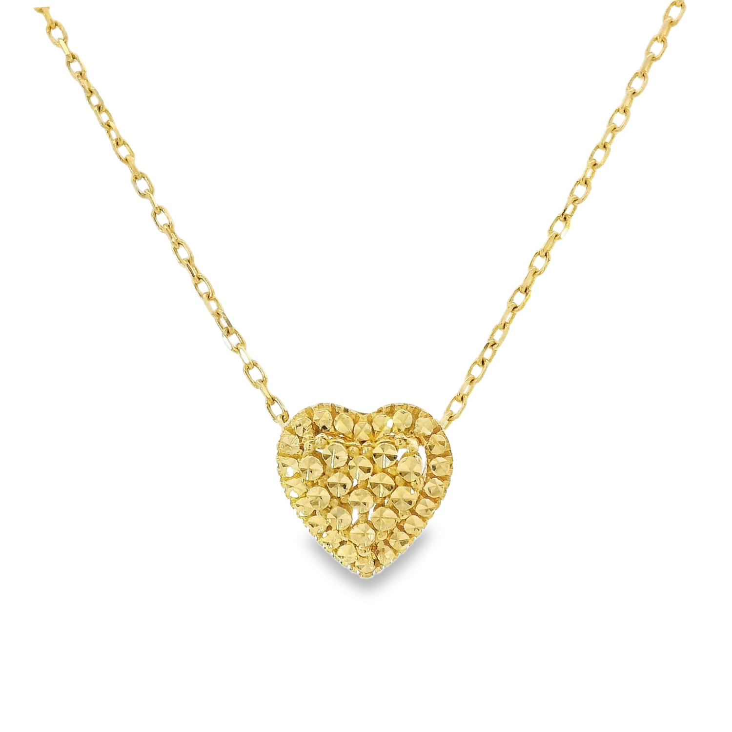 Колие жълто злато с висулка сърце MAGI