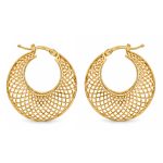 Златни обеци халки Golden Mesh