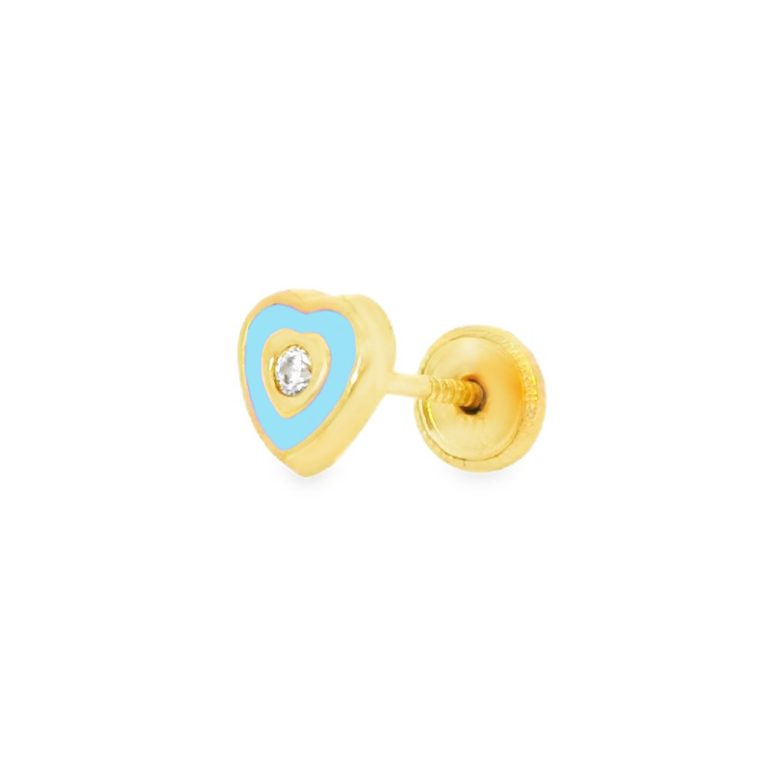 Златни обици blue heart