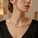 Тънко колие от жълто злато Golden Line