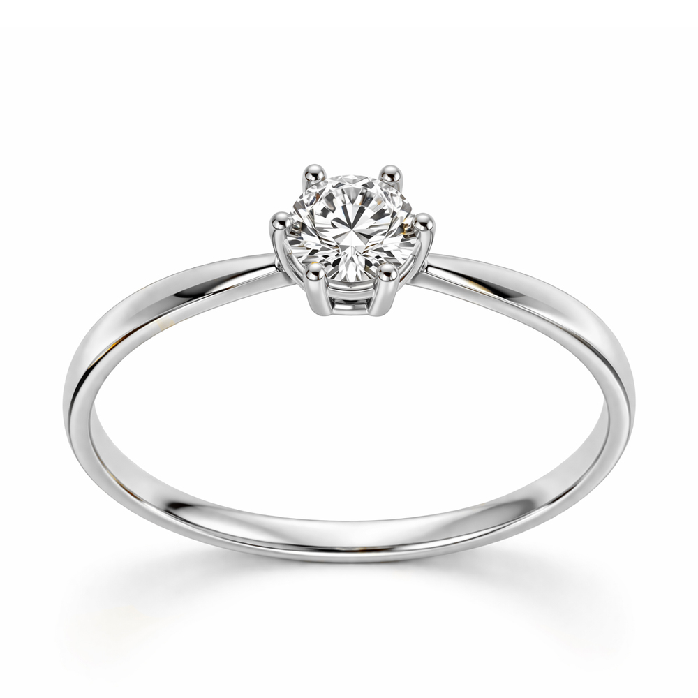 Годежен пръстен от бяло злато Classic Shine White