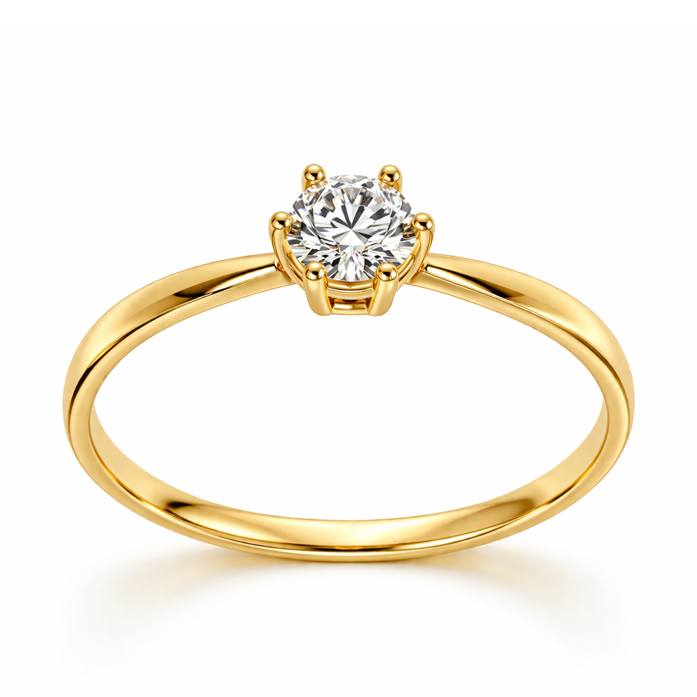 Годежен пръстен от жълто злато Classic Shine