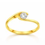 Годежен пръстен от жълто злато Elegant Curve
