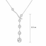 Колие бяло злато с камъни Celestia Drop
