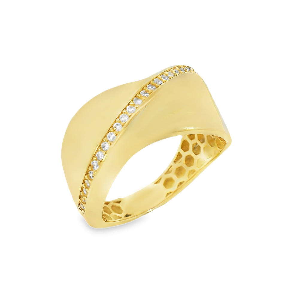 Масивен златен пръстен от жълто злато MIRELA