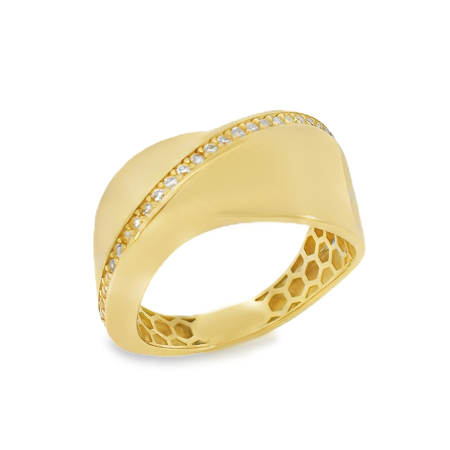 Масивен златен пръстен от жълто злато MIRELA