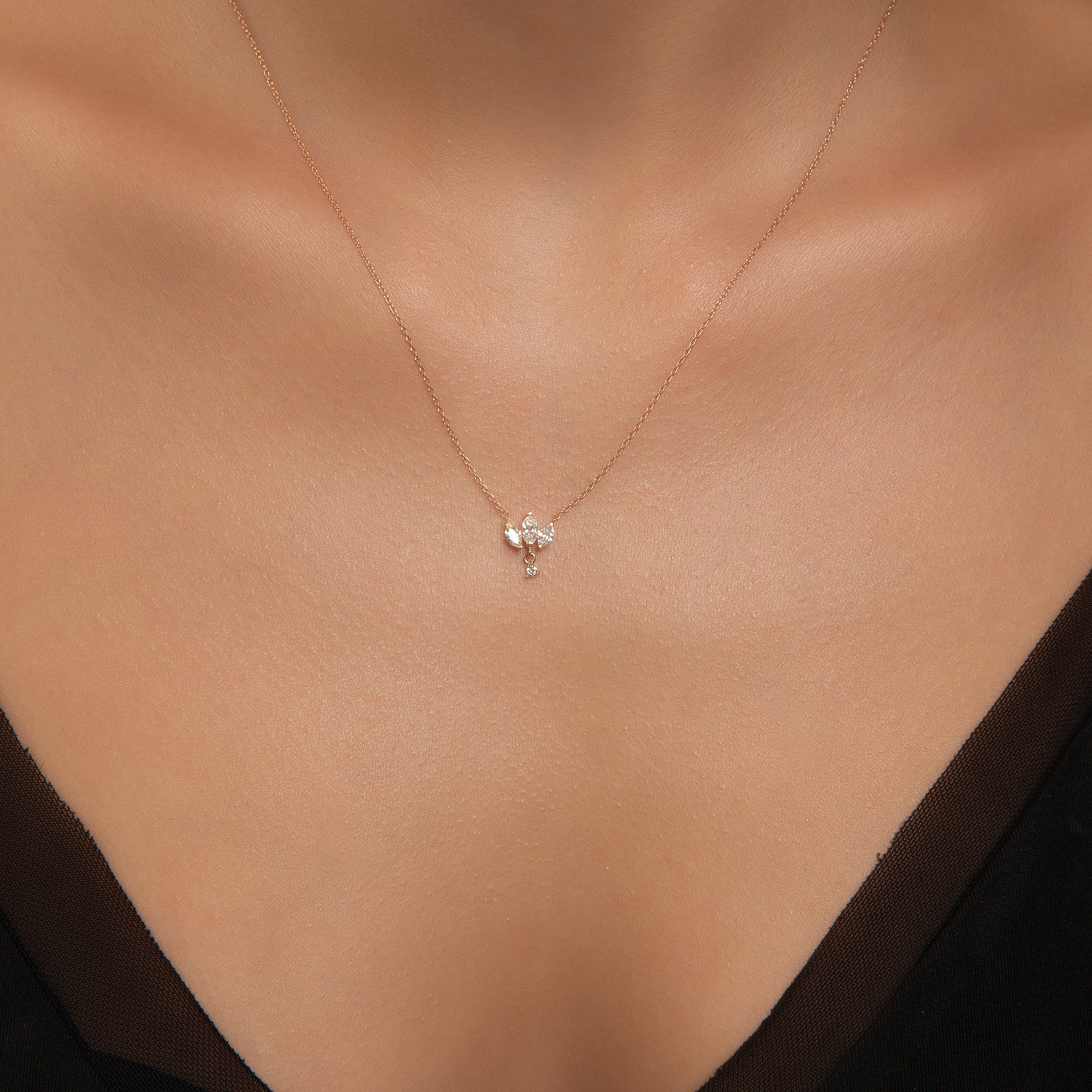 Златно колие бяло злато Gloria