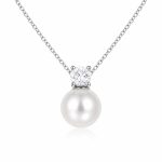 Златно колие Pearl Grace White