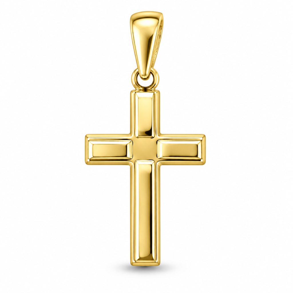 Кръст жълто злато Eternal Faith