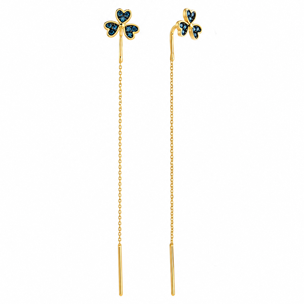 Oбеци от жълто злато през ухото Mavi