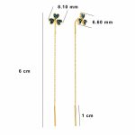 Oбеци от жълто злато през ухото Mavi