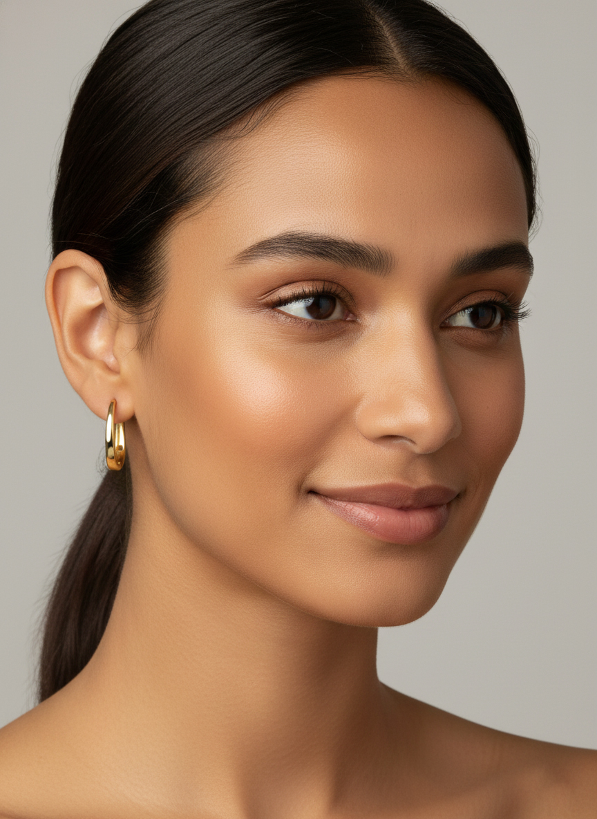 Жълто злато халки елепса от жълто злато 3