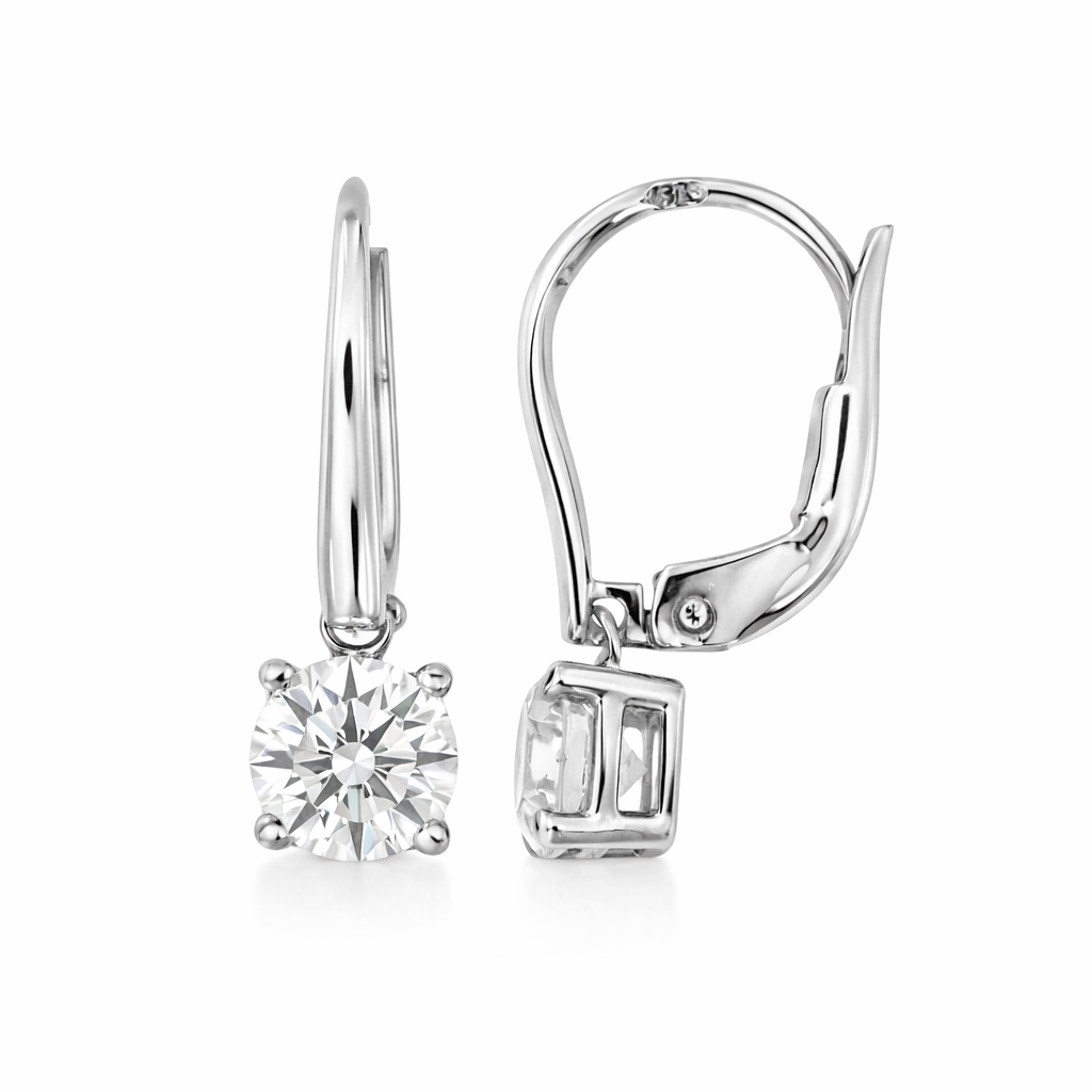 Златни обеци бяло злато Kari