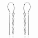 Висящи обеци Lumi Cascade от бяло злато