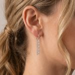 Висящи обеци Lumi Cascade от бяло злато