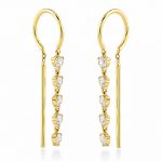 Висящи обеци Lumi Cascade жълто злато