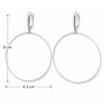 Големи обеци от бяло злато халки Pure Circle