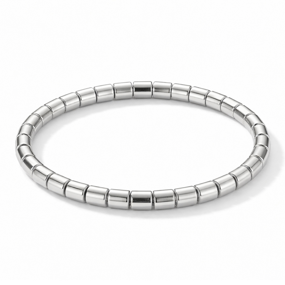 Гривна от бяло злато White Tube