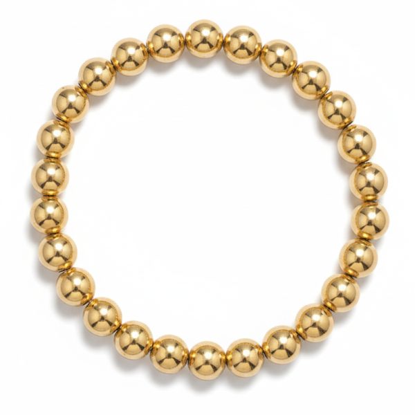Златна гривна Golden Beads – елегантна гривна с топчета за жени