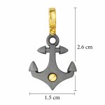 Мъжка висулка ANCHOR от титан и жълто злато