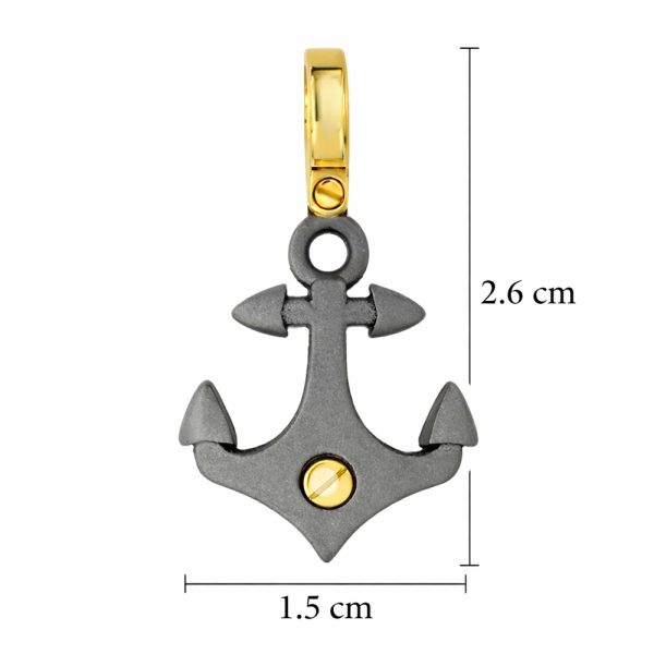 Мъжка висулка ANCHOR от титан и жълто злато