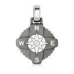 Мъжка висулка COMPASS NOVA от титан и бяло злато