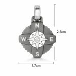 Мъжка висулка COMPASS NOVA от титан и бяло злато