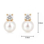 Златни обеци Pearl Classic