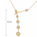 Колие жълто злато с камъни Celestia Drop