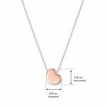 Колие със сърце от бяло злато Amora Pure