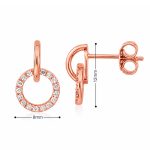 Златни обеци Circle Glow Rose